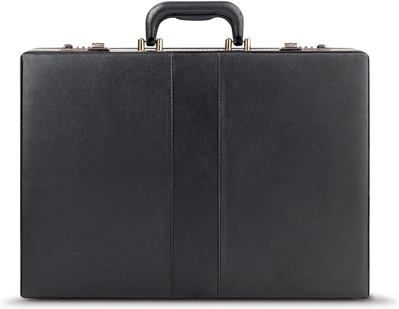 230816072508859_1 Solo Grand Central Attaché Briefcase with Combination Locks, Black - Image 1